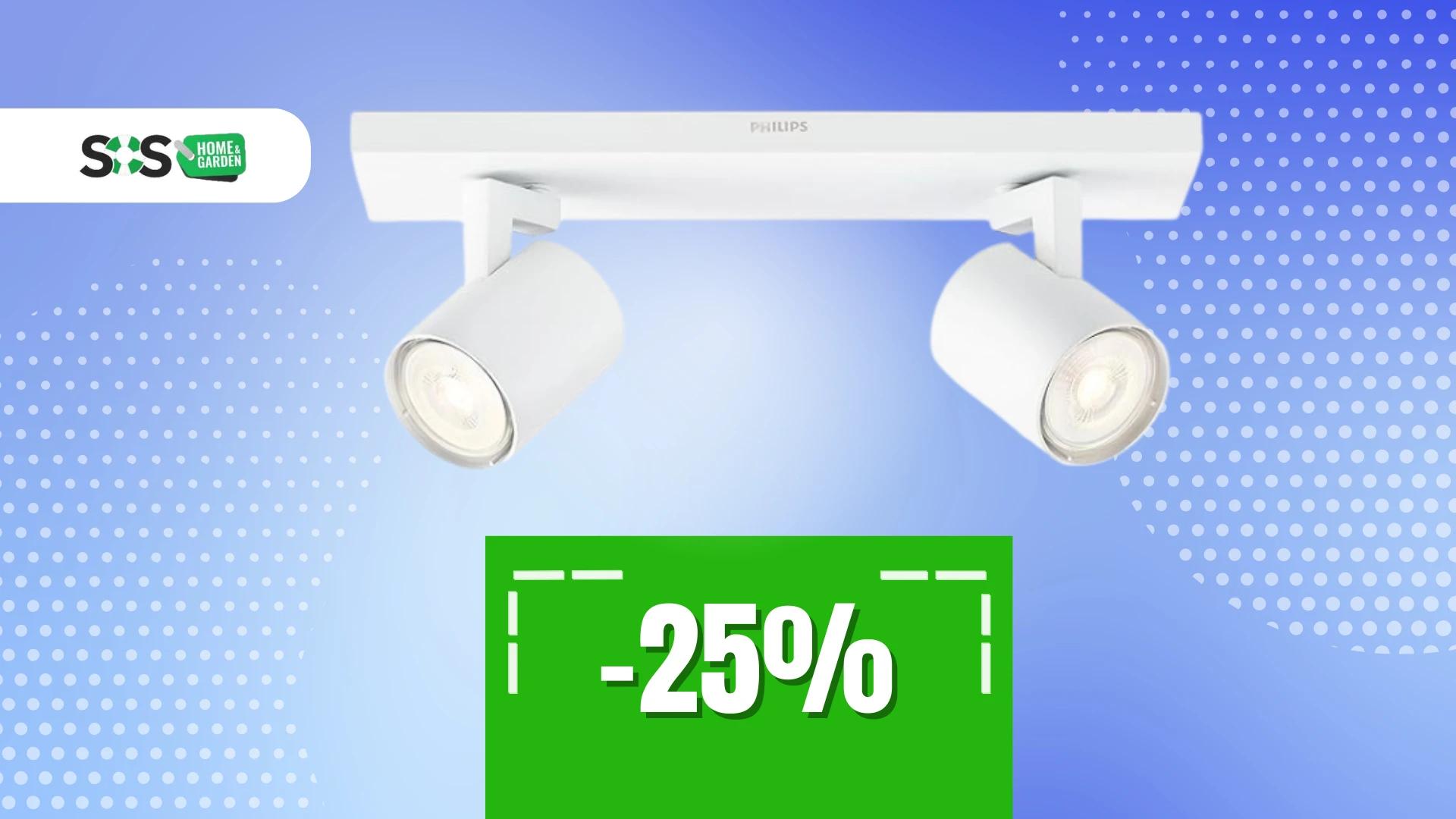 Immagine di Due faretti Philips a 60€: risparmio, efficienza e design!