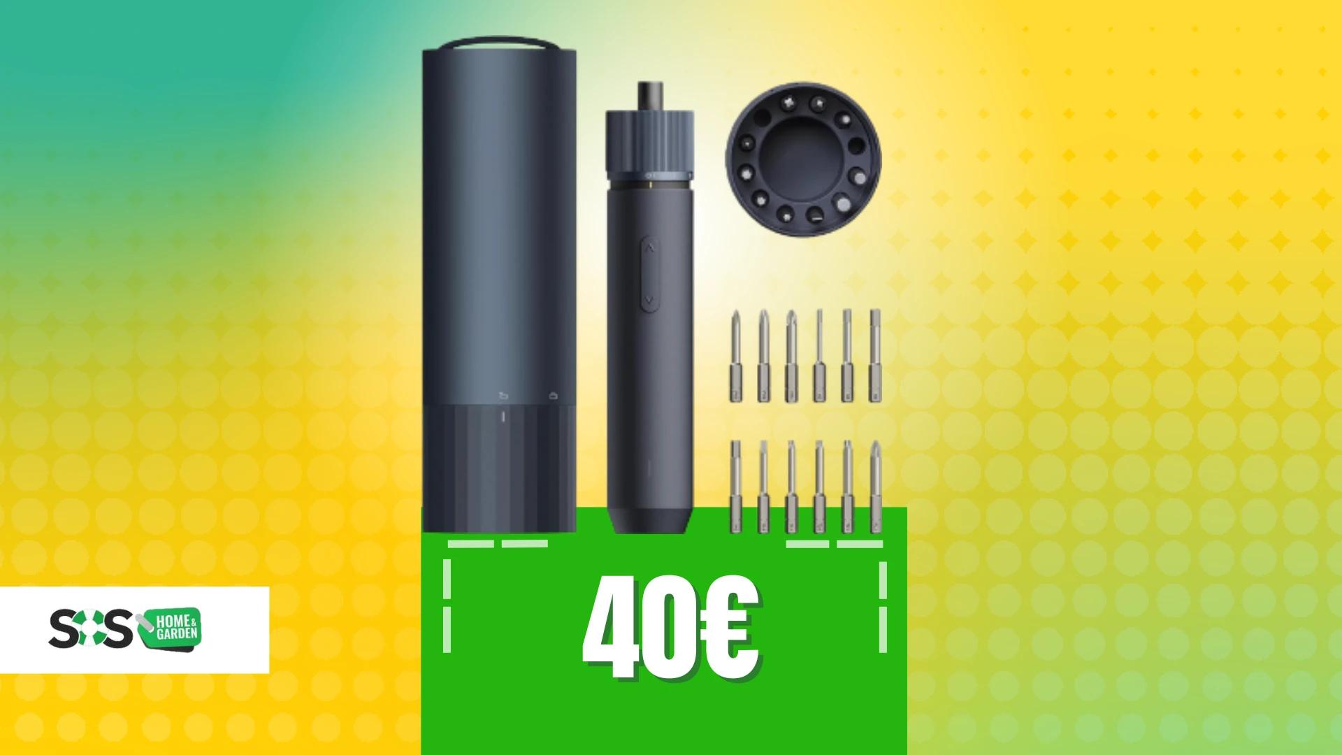 Immagine di Comodo cacciavite elettrico con 12 punte, ideale per DIY!