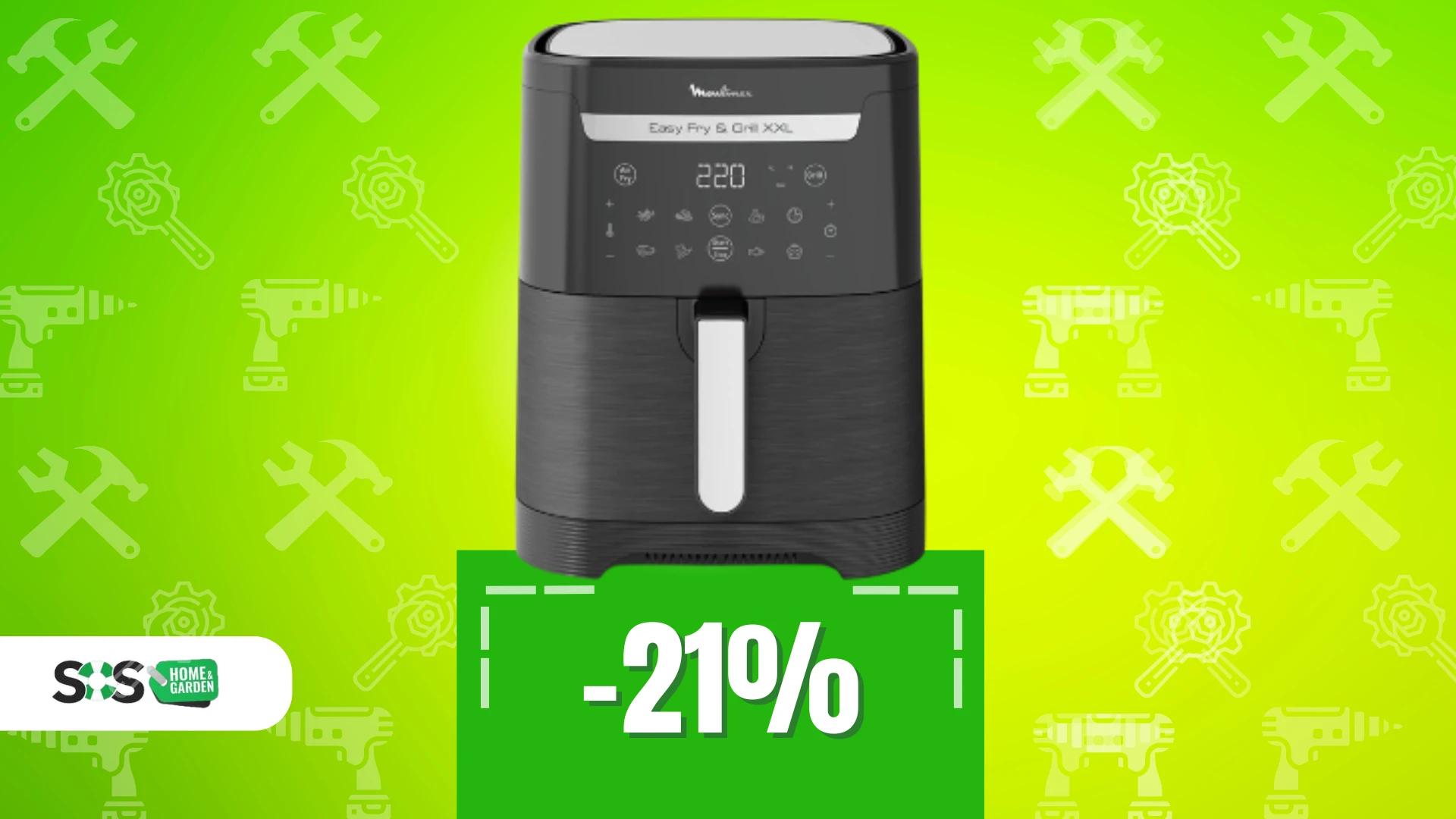 Immagine di Moulinex Easy Fry & Grill XXL a 110€: cottura sana e rapida!