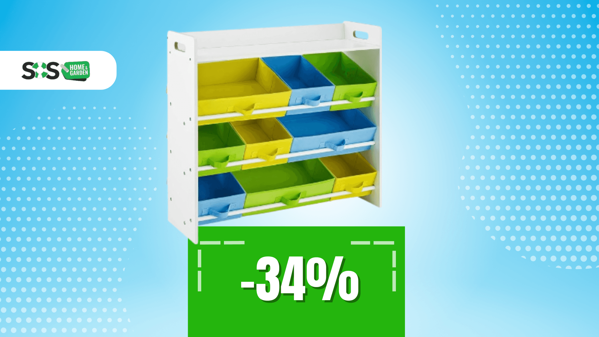 Immagine di Ordine a colori con questo mobile per giocattoli a 38€!