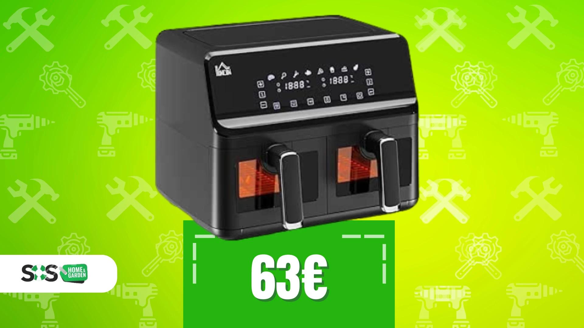 Immagine di Friggitrice ad aria Homcom a soli 63€: infinite possibilità!