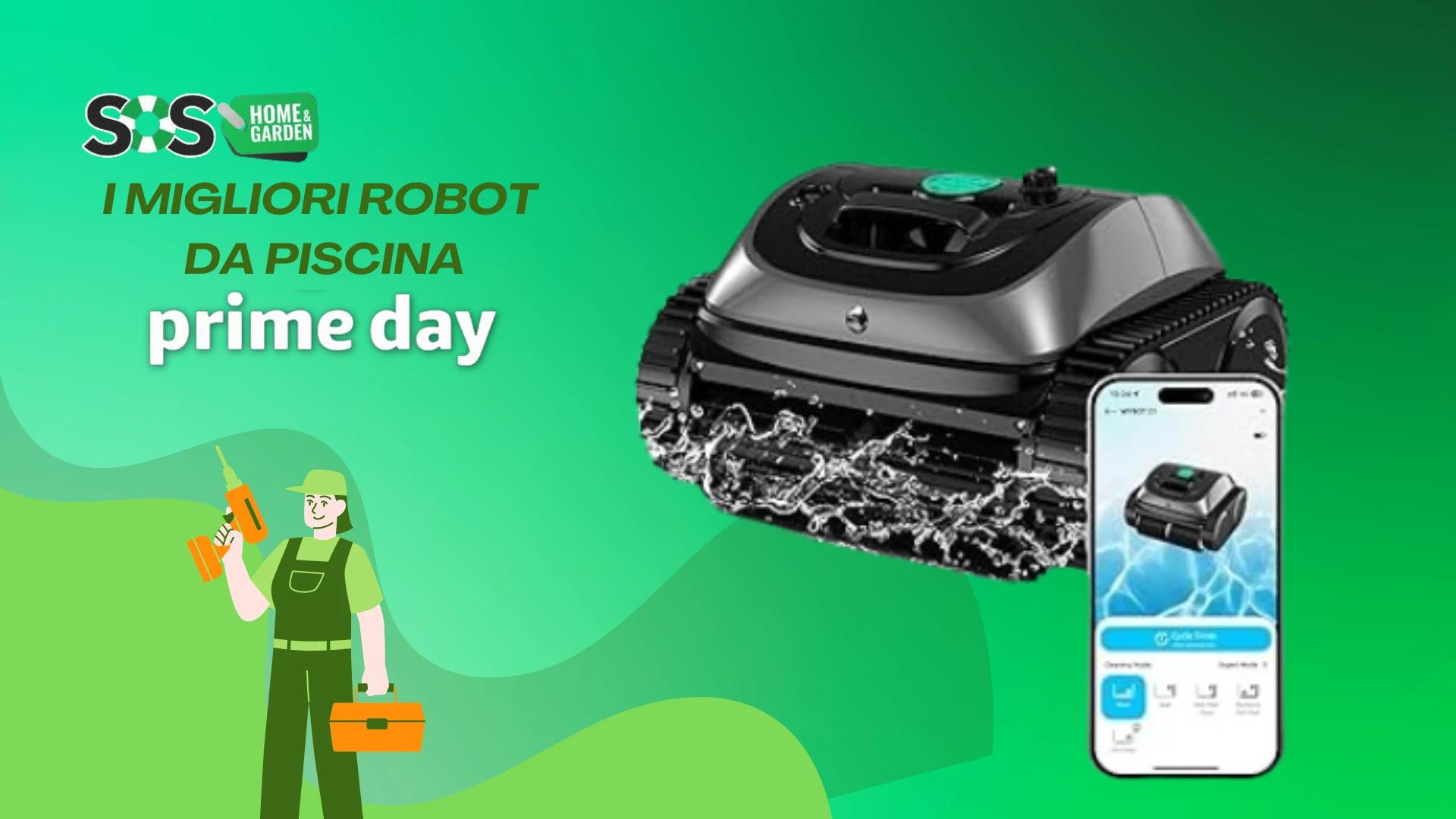 Immagine di Robot per la pulizia della piscina in offerta al Prime Day: acqua limpida con zero sforzi