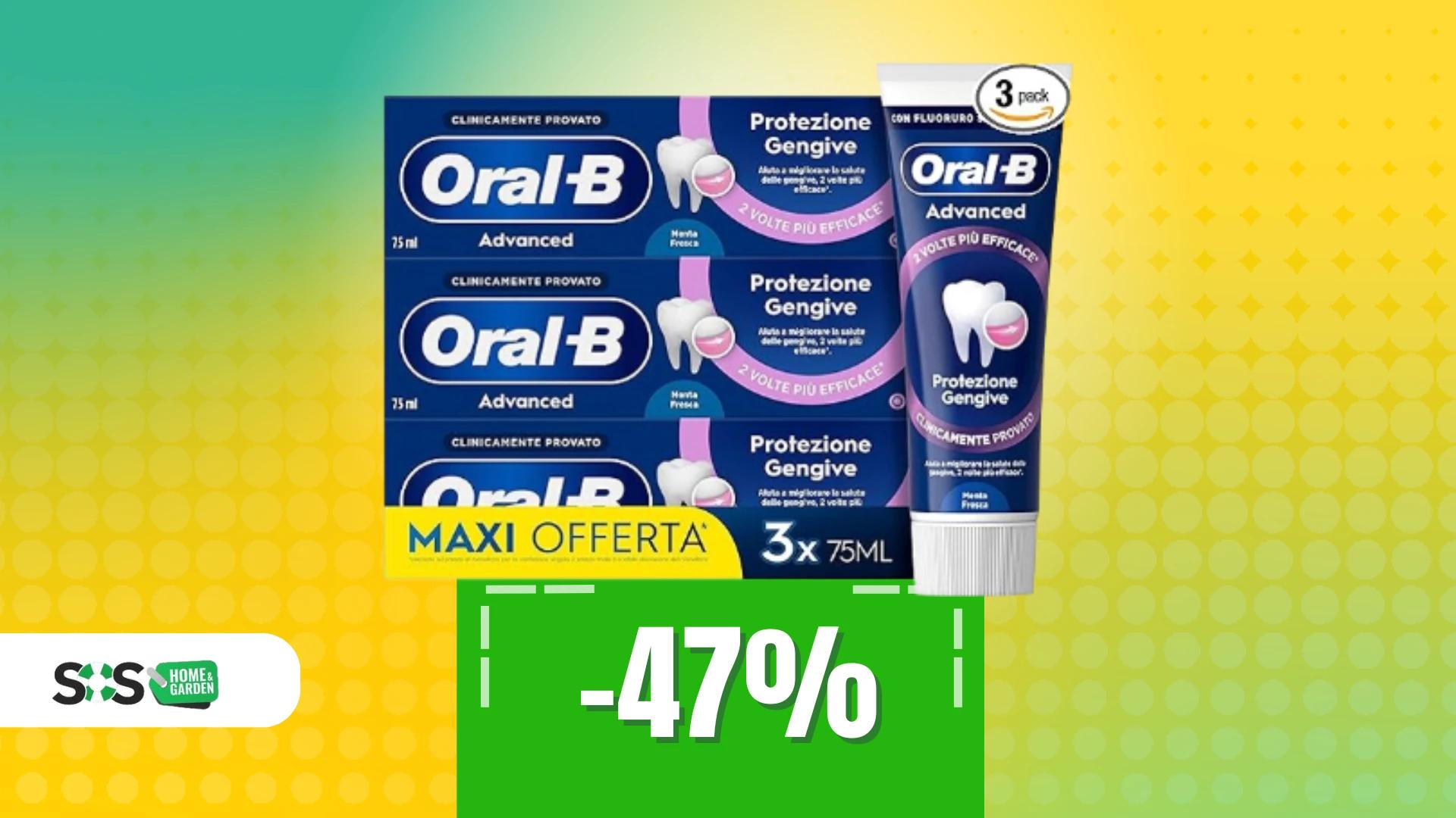 Immagine di Gengive sane e alito Fresco: Oral-B triplo pack a soli 8€!