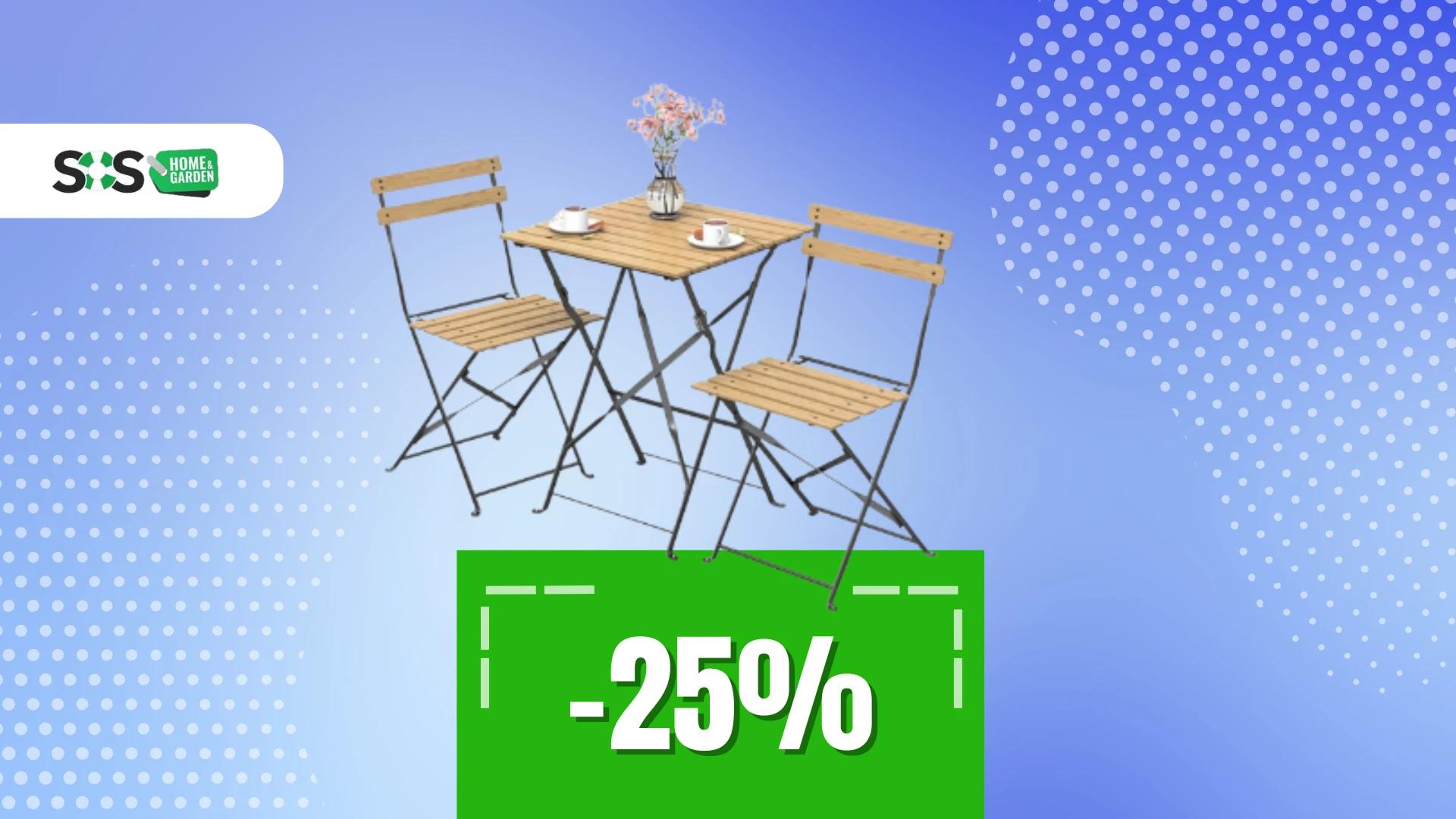Immagine di Arreda il tuo esterno con questo set da giardino a 80€!
