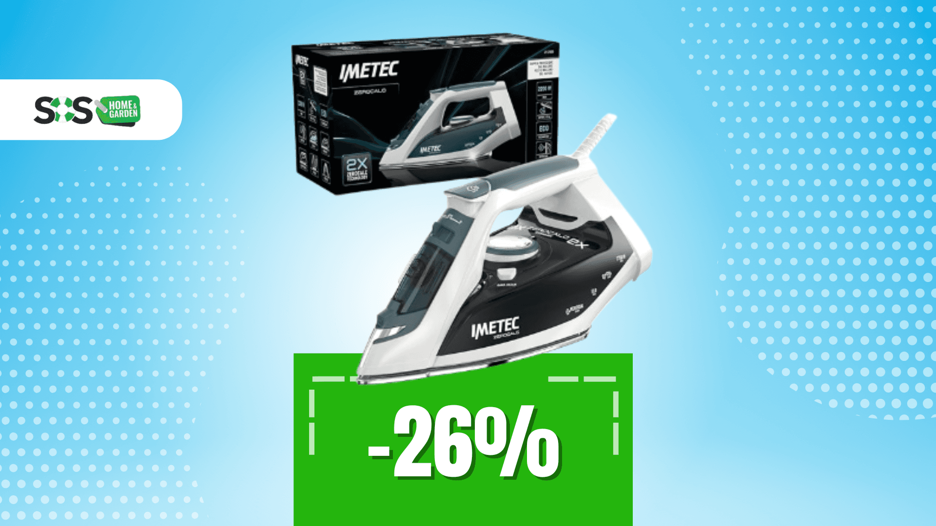 Immagine di Ferro da stiro Imetec a 26€: imbattibile contro il calcare!