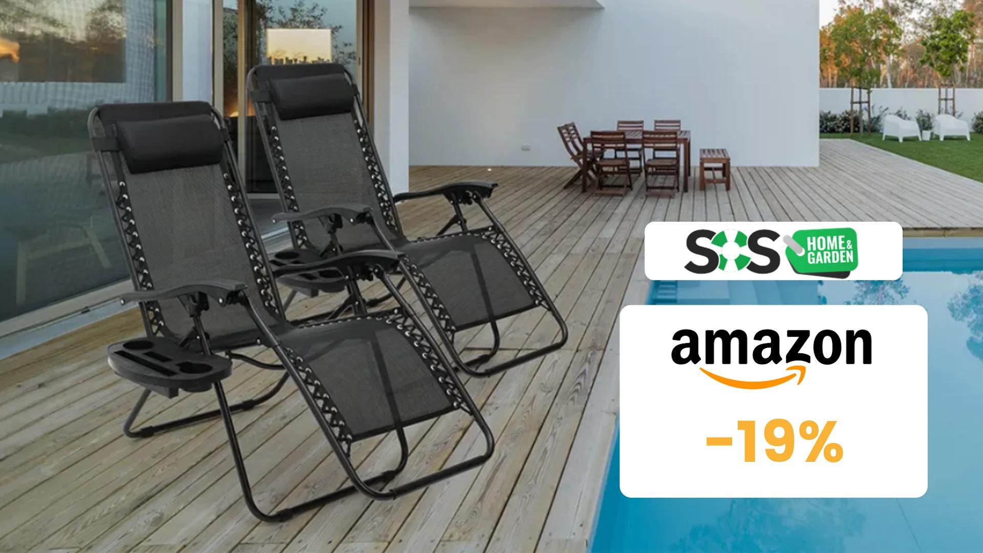 Immagine di Relax totale in giardino con queste due sdraio a 97€!