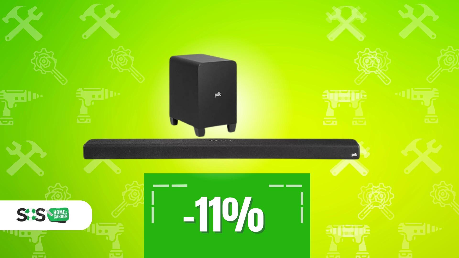Immagine di Soundbar con subwoofer a soli 231€: suono perfetto!