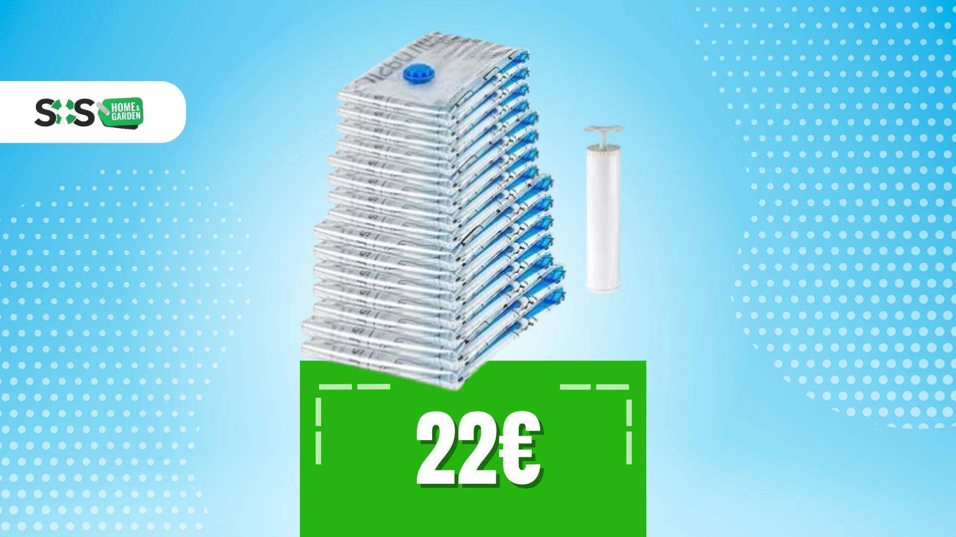 Immagine di Tutto in ordine con 15 sacchetti sottovuoto a solo 22€!