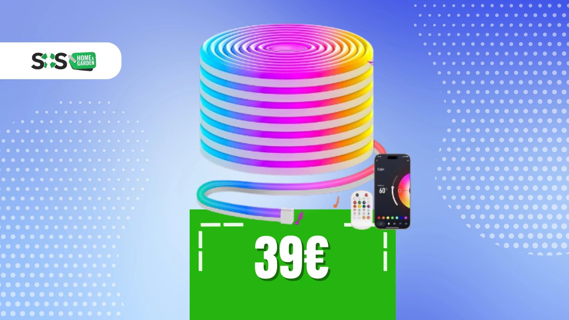 Immagine di Striscia LED impermeabile da 10 metri oggi a soli 39€!