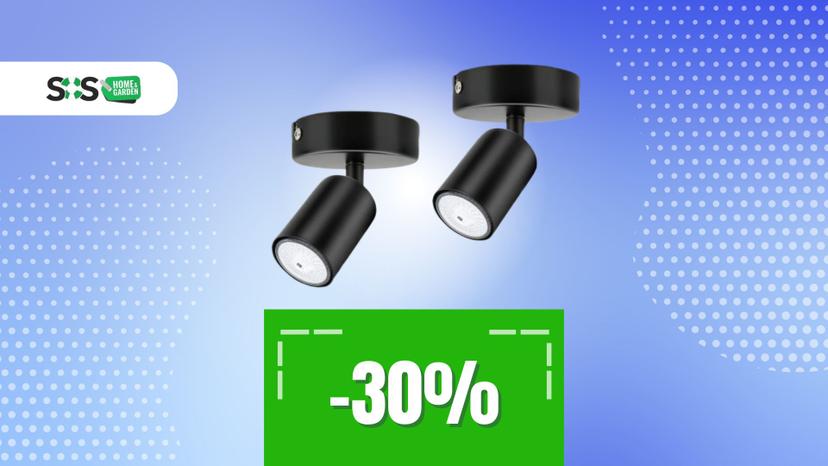 Immagine di Li giri, li punti, li adatti: set di faretti super versatili a 14€