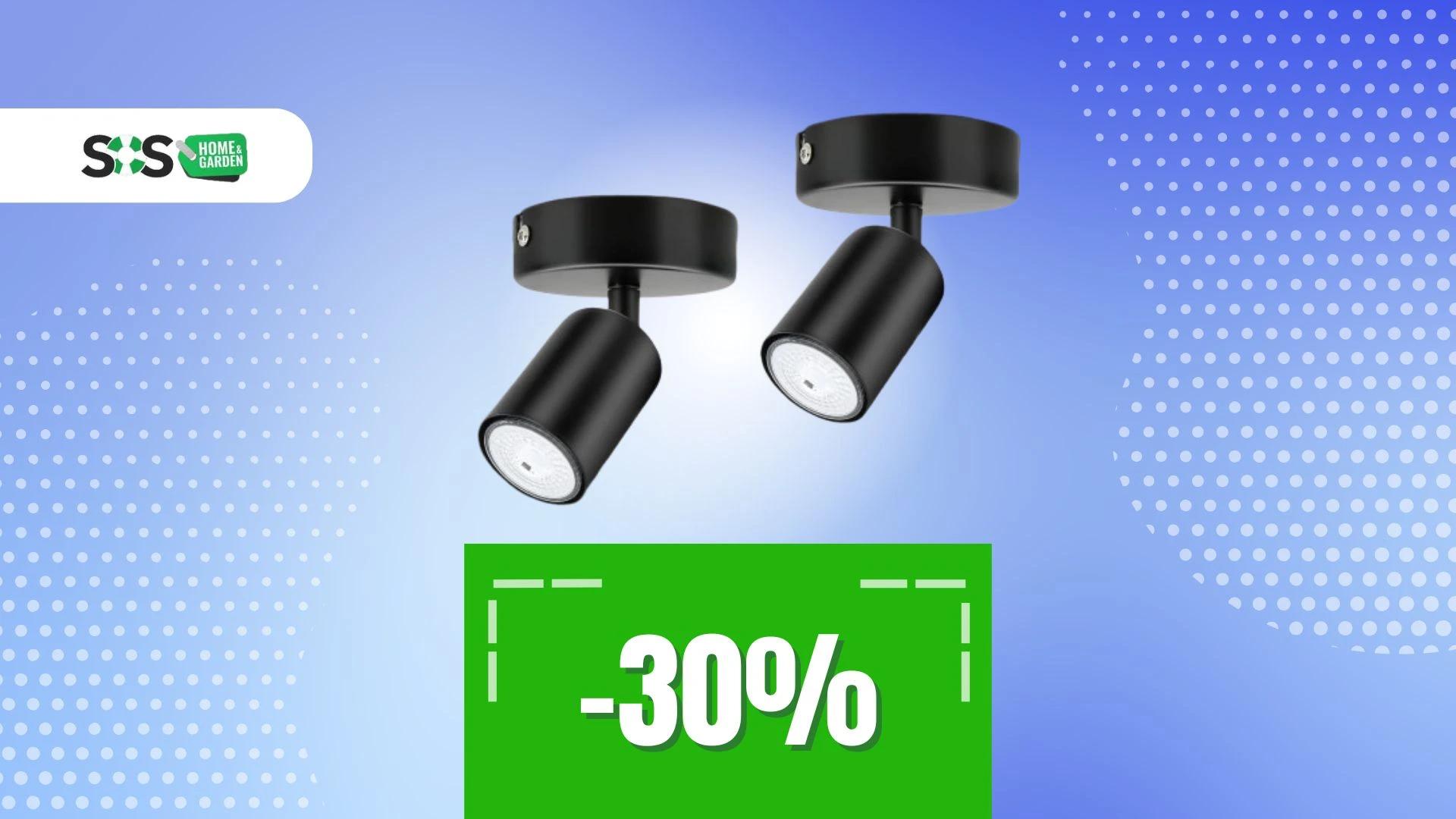 Immagine di Li giri, li punti, li adatti: set di faretti super versatili a 14€