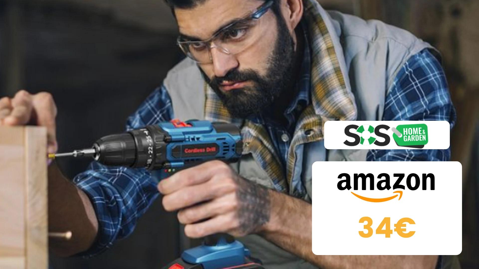 Immagine di Trapano avvitatore a batteria VirtuDrill a soli 34€: WOW!