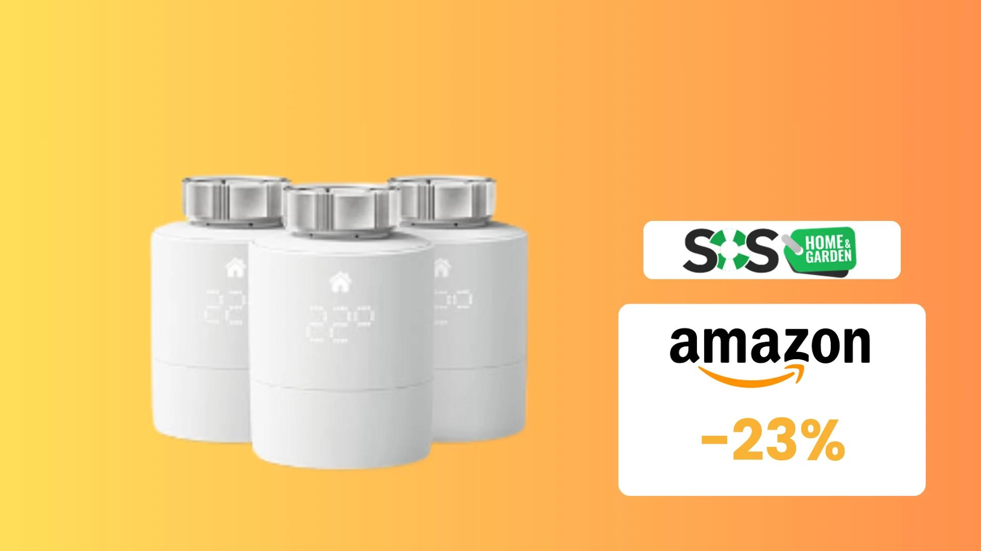 Immagine di ESCLUSIVA Amazon: set da 3 teste termostatiche tado° a 150€!
