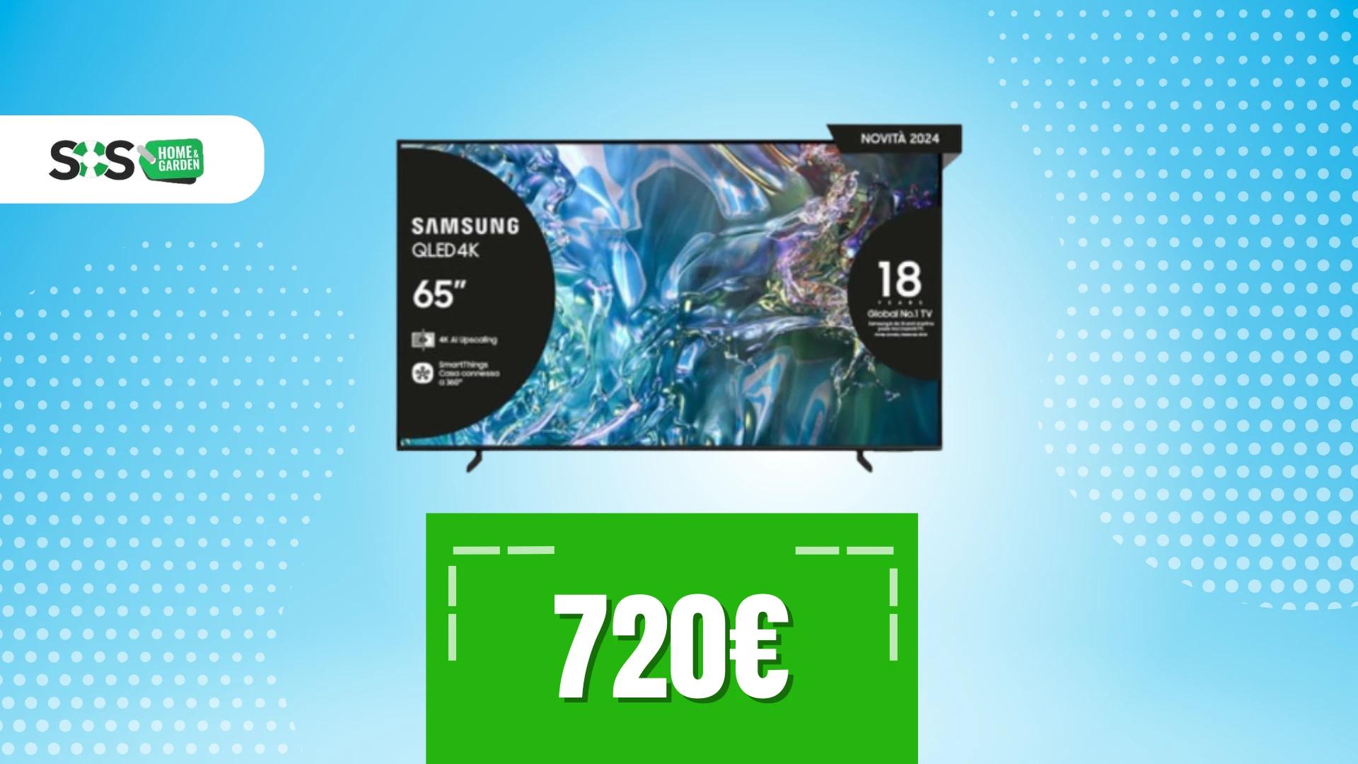 Immagine di Smart TV Samsung 65” a soli 720€ con DOPPIO SCONTO!