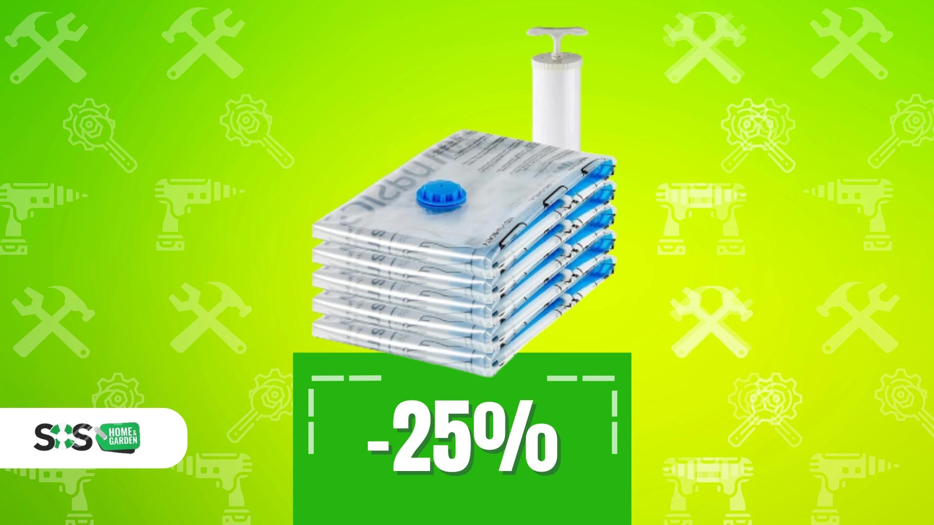 Immagine di VENDUTISSIMI su Amazon: 5 sacchetti sottovuoto a solo 11€!