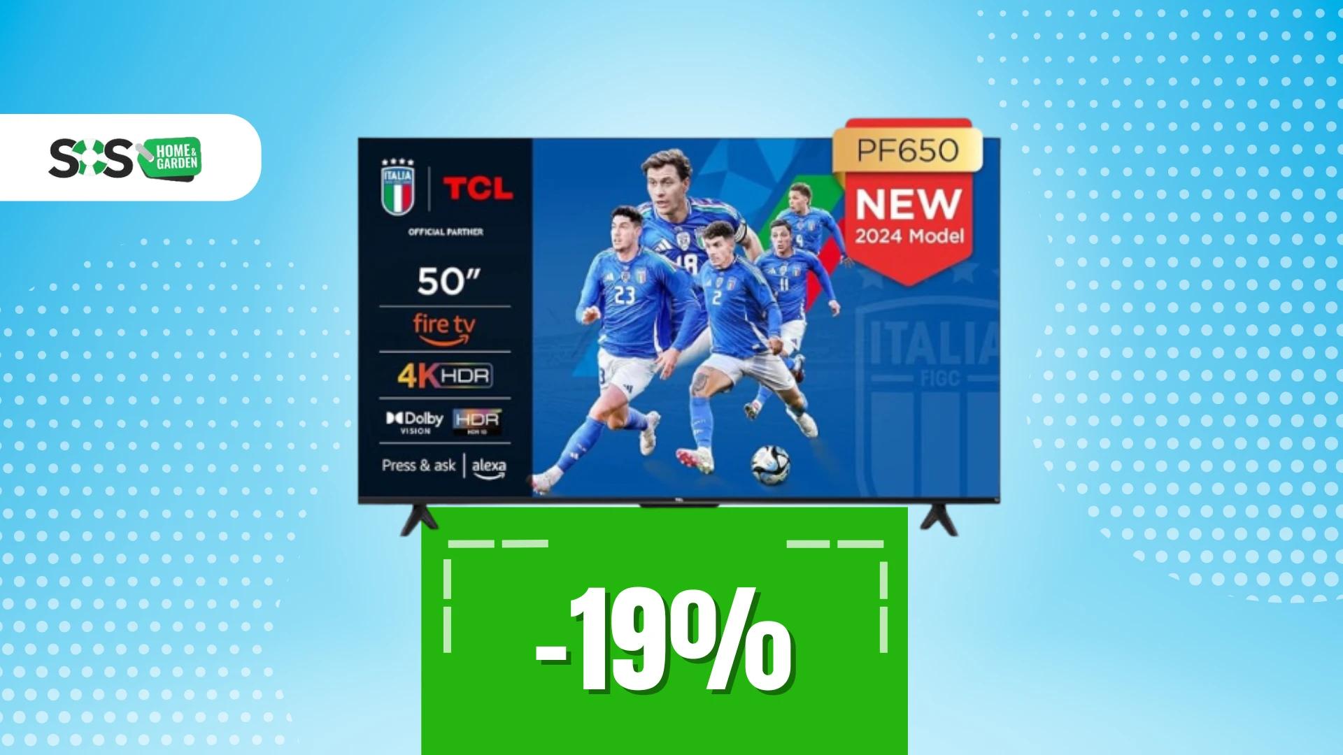 Immagine di Smart TV TCL a 299€: 50 pollici di felicità in Dolby Vision!