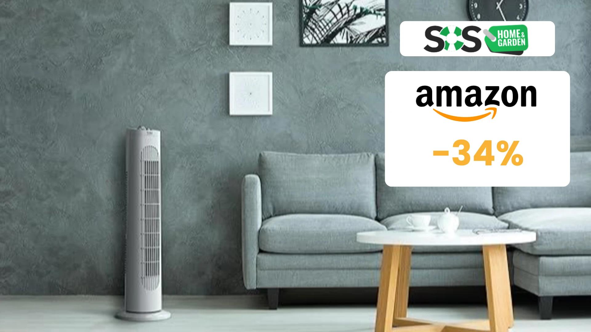 Immagine di Ventilatore a torre Beko a soli 30€: si sposta ovunque!