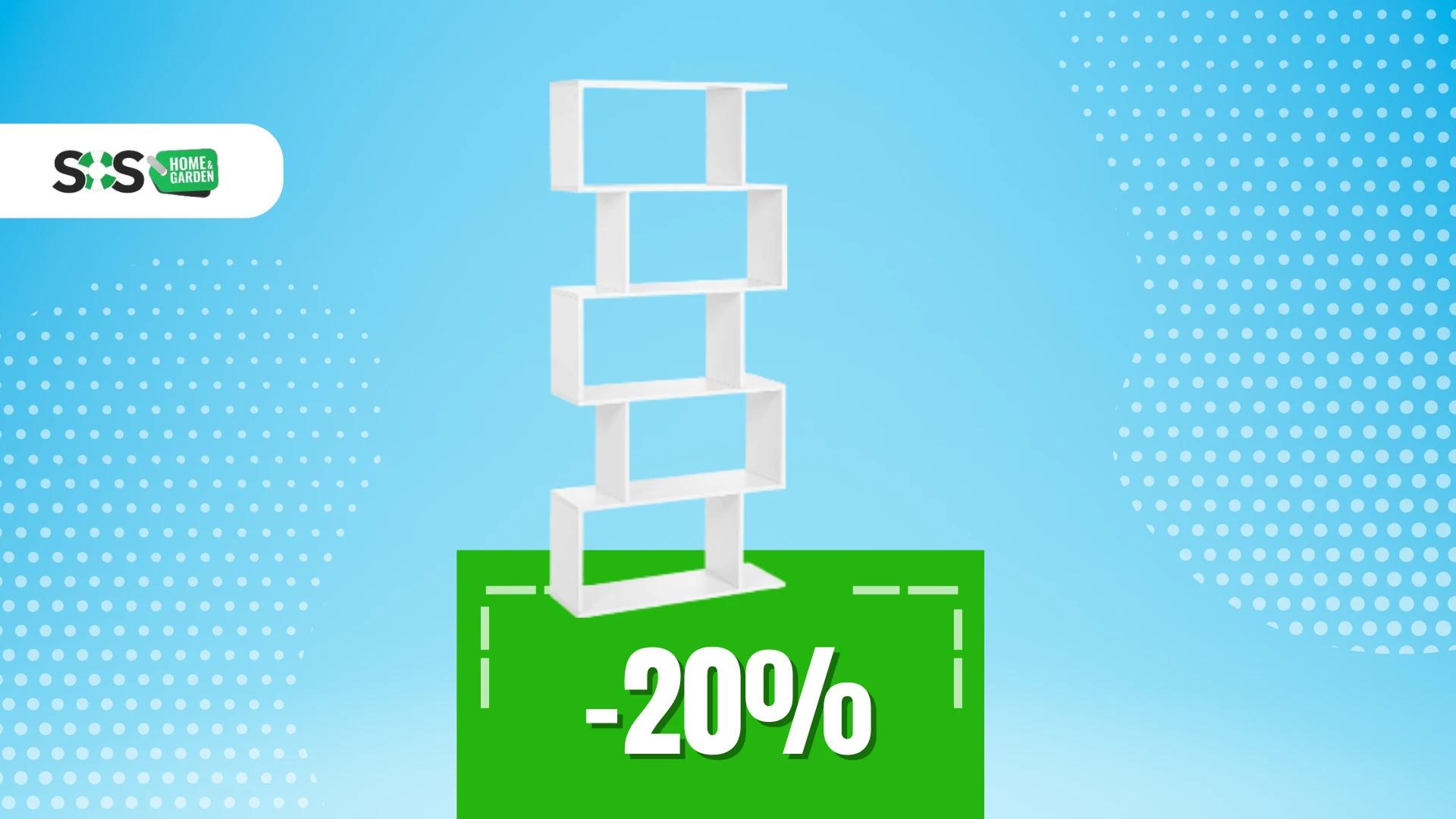 Immagine di 5 ripiani di ordine e stile con questa libreria a soli 51€!