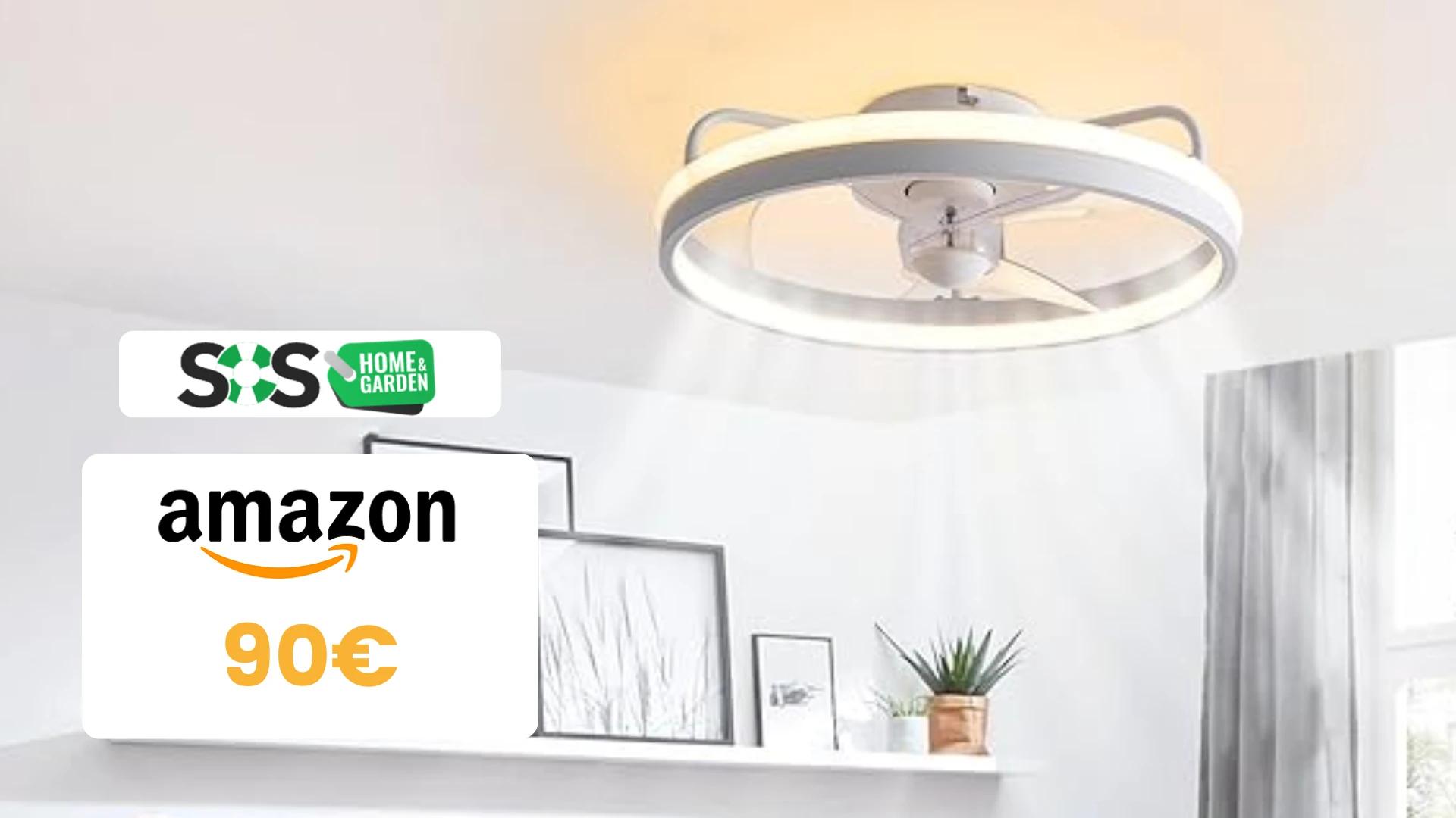 Immagine di Comfort e stile: ventilatore da soffitto con luce a 90€!