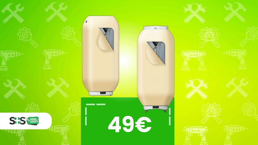 Immagine di 49€ per l’asciugatrice che si adatta a qualsiasi angolo di casa