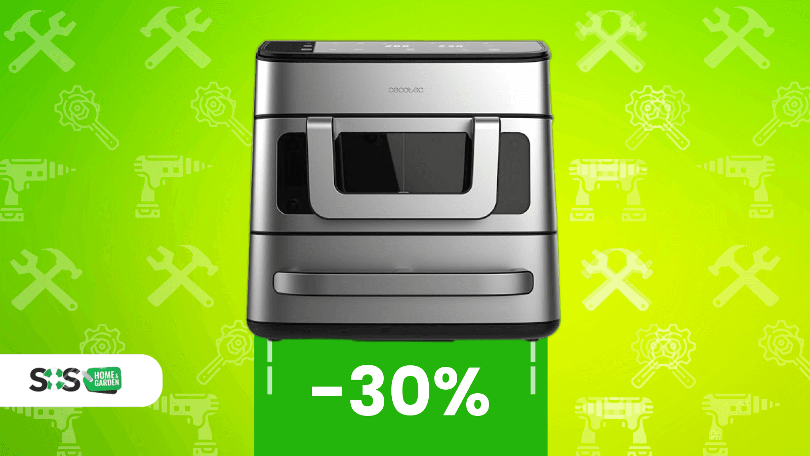 Immagine di Friggitrice ad aria XXL: dimensioni da forno, prezzo da affare (110€)