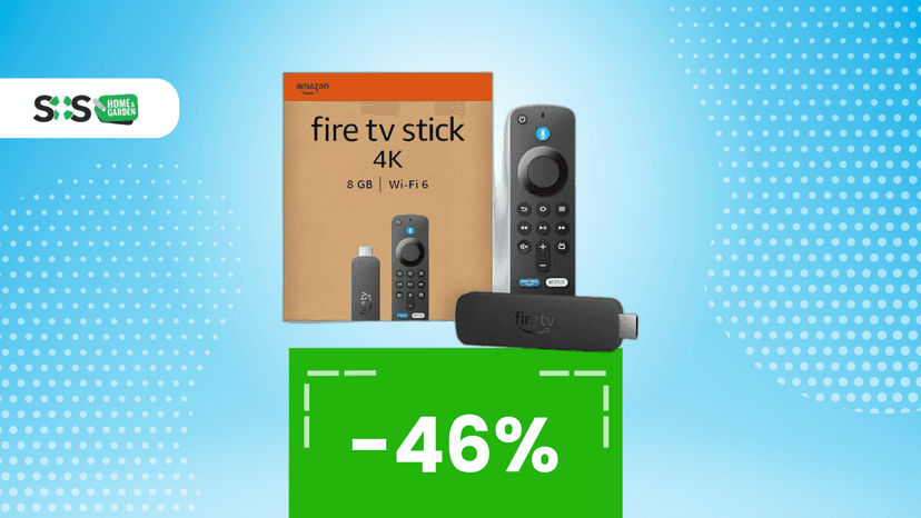 Immagine di Fire TV Stick 4K, CHE PREZZO! Su Amazon risparmi il 46%