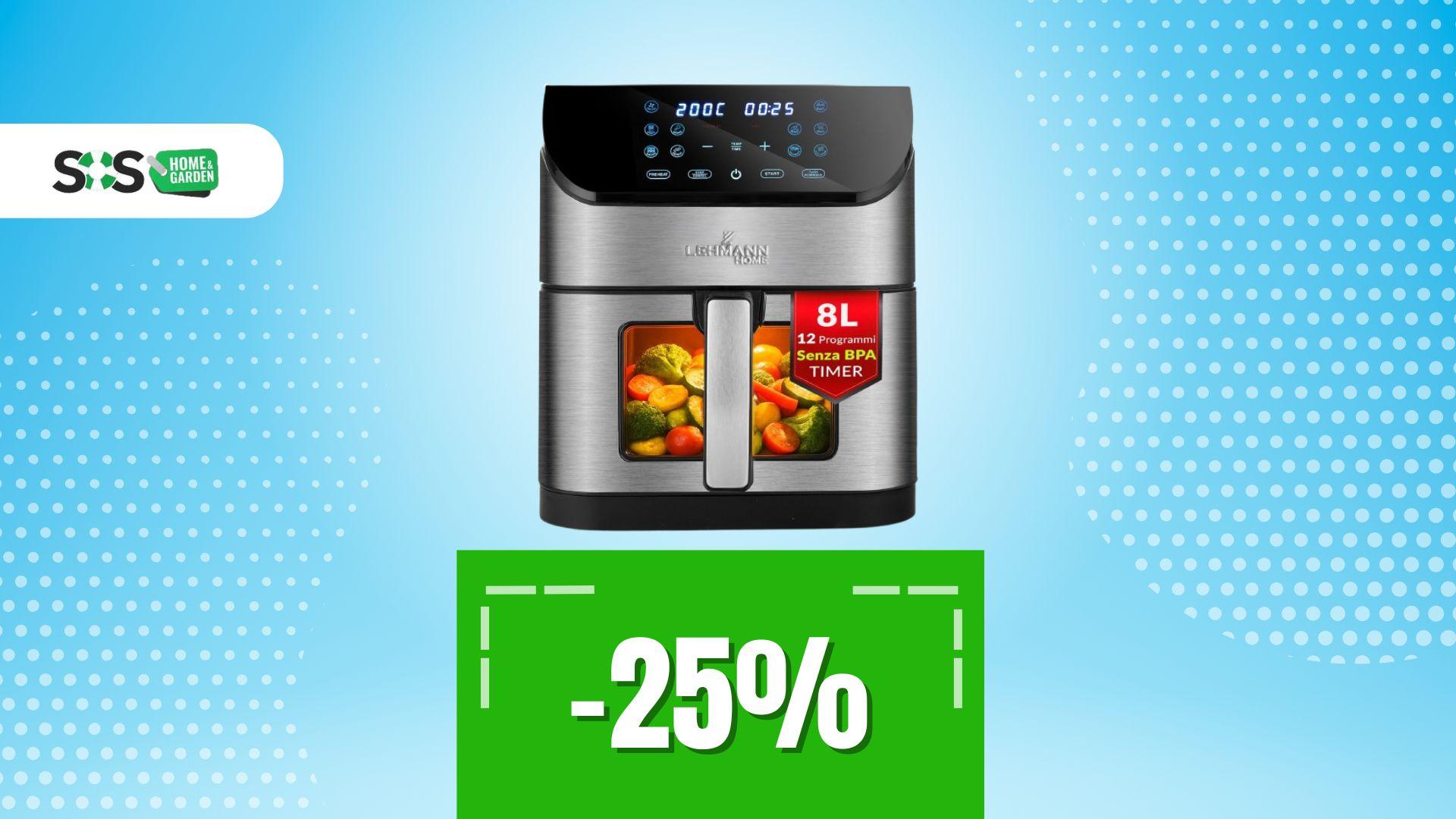 Immagine di 8 litri di capacità, meno di 60€: il vero affare sulle friggitrici ad aria!