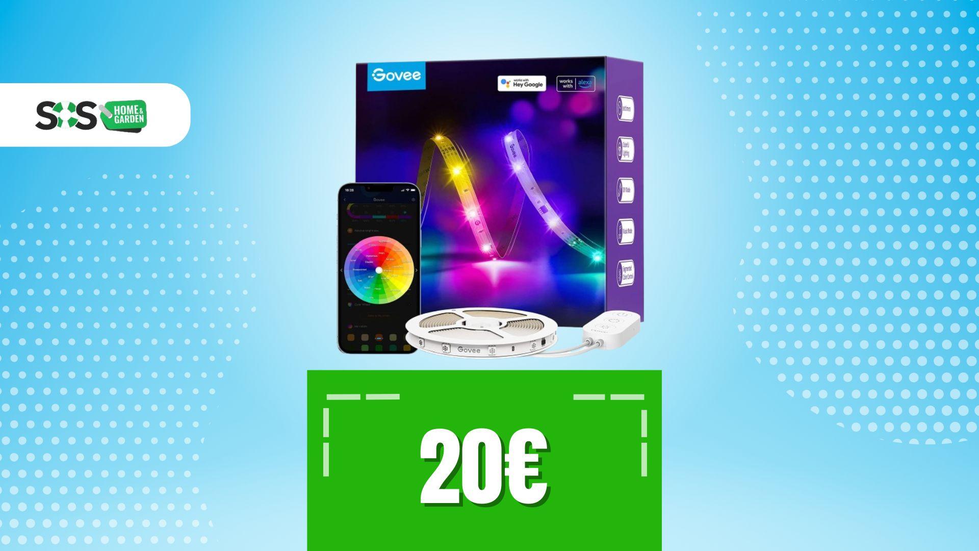 Immagine di Natale e festività brillanti a portata di mano: -25% su queste luci Govee