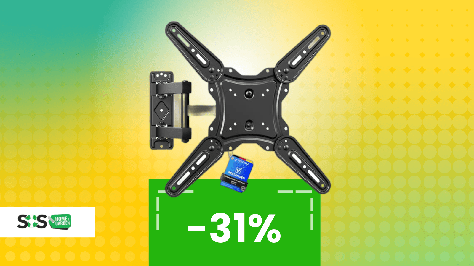 Immagine di Paghi troppo per un supporto TV da parete? Su Amazon bastano 17€ e sostiene fino a 35kg