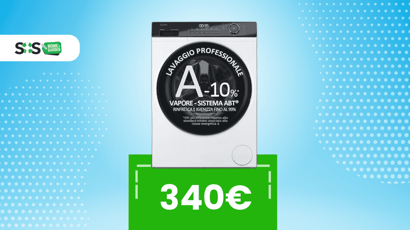 Immagine di Lavatrice Haier -31%: massima resa, minimo ingombro con questo modello in offerta
