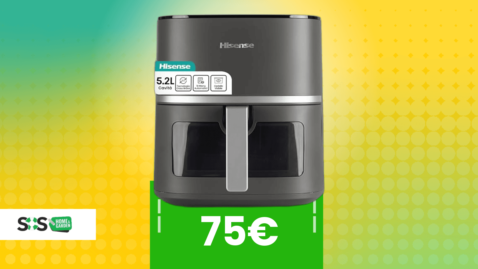 Immagine di Avevi detto “ci penserò”? Oggi la friggitrice Hisense è sotto i 75€