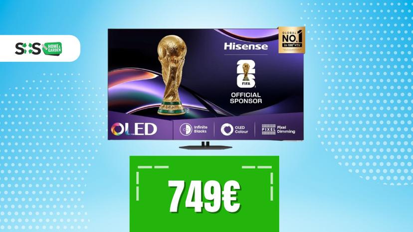 Immagine di Amazon piazza un OLED bomba di Hisense sotto i 750€