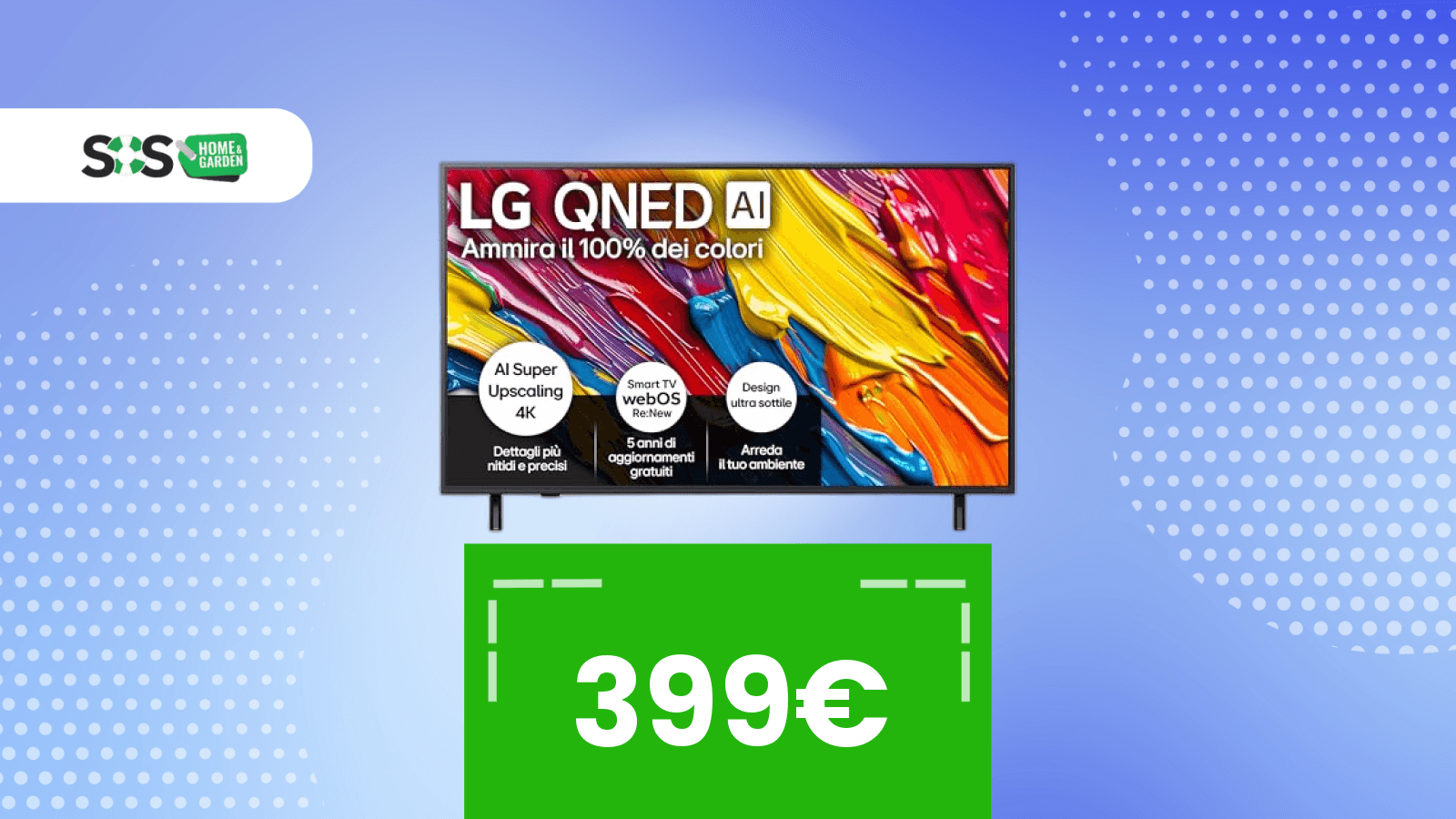 Immagine di LG QNED AI TV 50 pollici 4K a soli 399€ su Amazon!