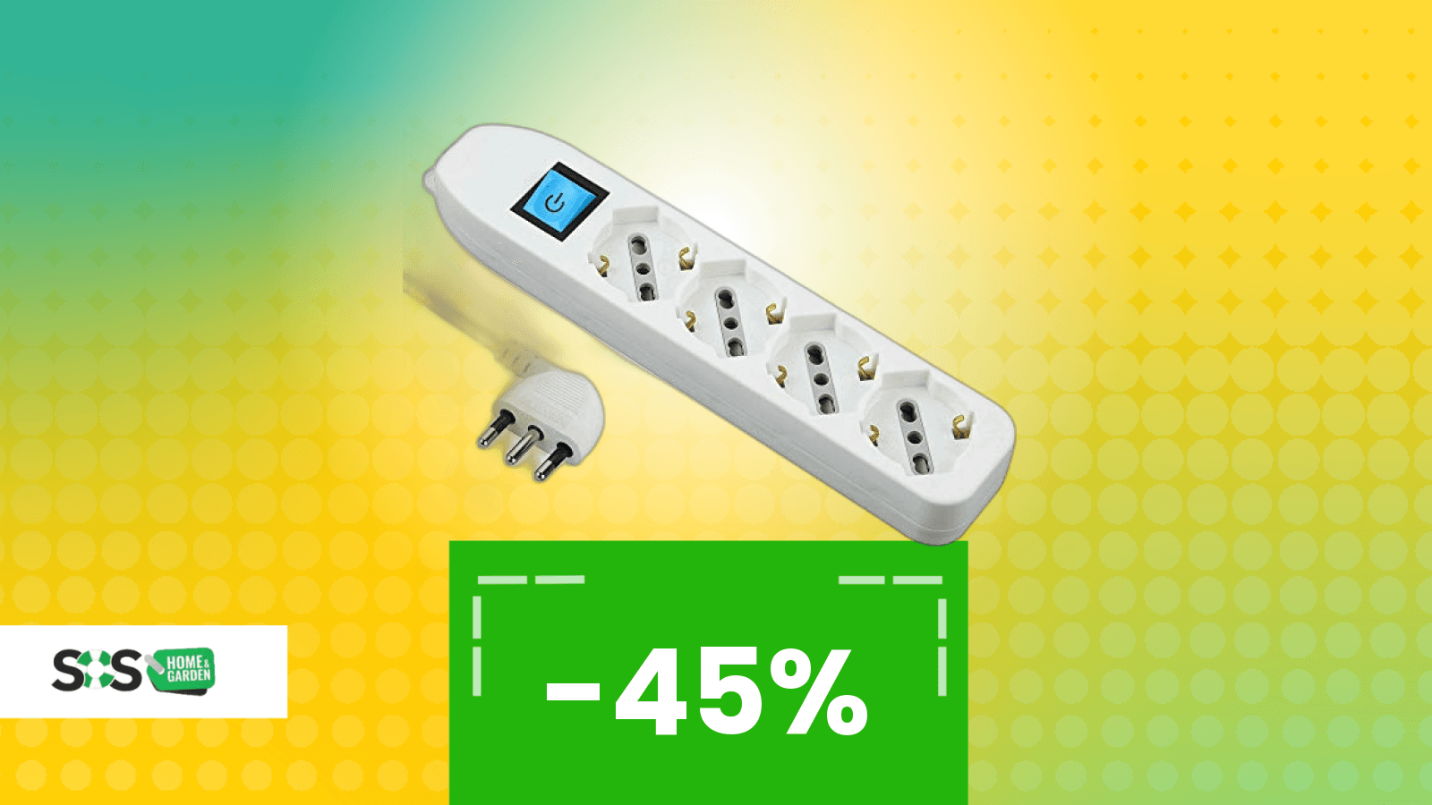 Immagine di Multipresa affidabile a soli 6€ con interruttore luminoso ON/OFF