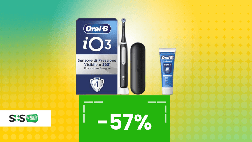 Immagine di Igiene orale al top con questo spazzolino elettrico Oral-B, soprattutto oggi che è in sconto del 57%!