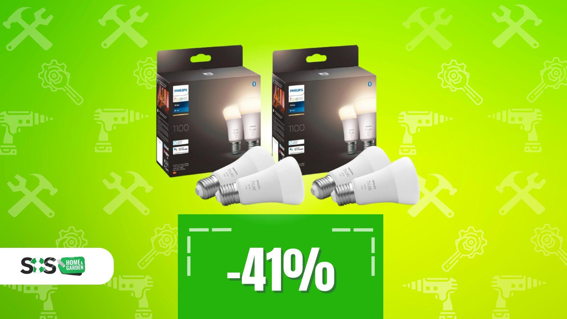 Immagine di Non 1, non 2, ma 4 lampadine Philips Hue da 35€ grazie ad Amazon