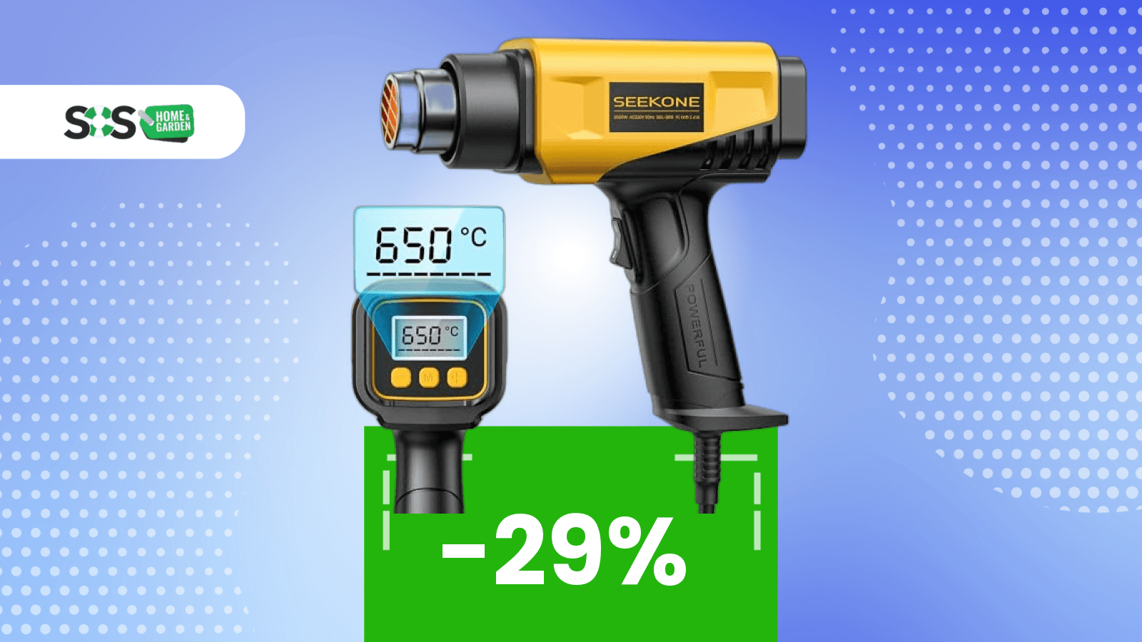 Immagine di Pistola termica fino a 650°C: potenza estrema in offerta con coupon