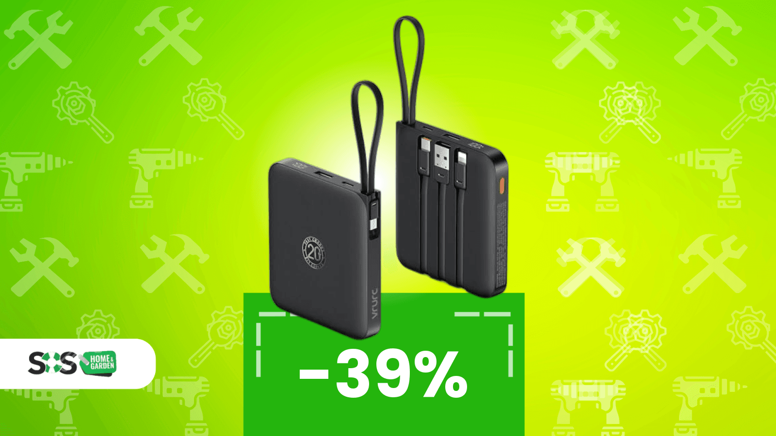 Immagine di La powerbank che ha tutto: 4 cavi, zero pensieri, 15€