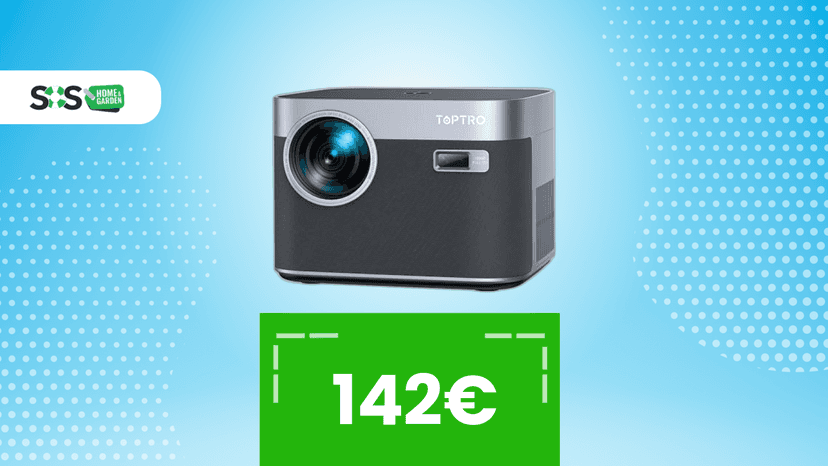 Immagine di Proiettore 4K Android TV con Messa a Fuoco Automatica a 142€