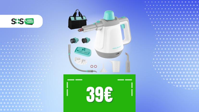 Immagine di Non lasciare che il peso limiti la pulizia: ottimo pulitore a vapore portatile in offerta