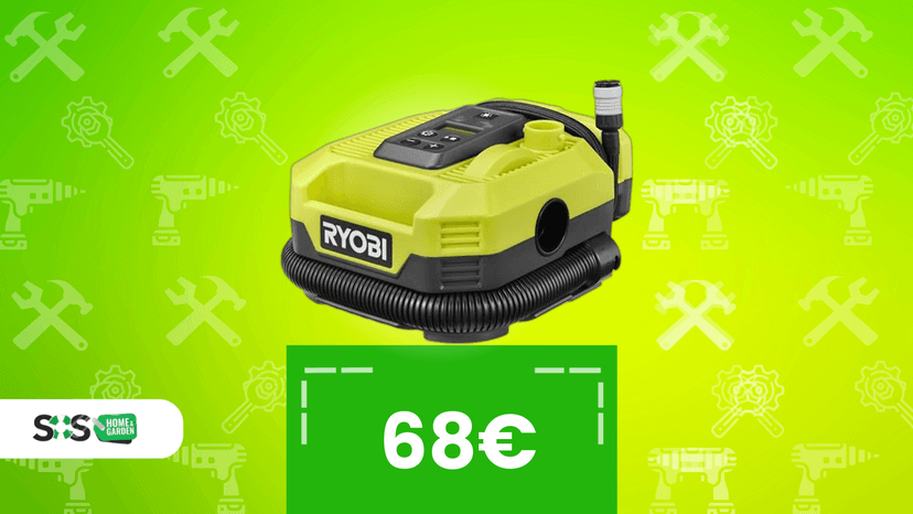 Immagine di Il 2-in-1 indispensabile: compressore e gonfiatore cordless in forte sconto
