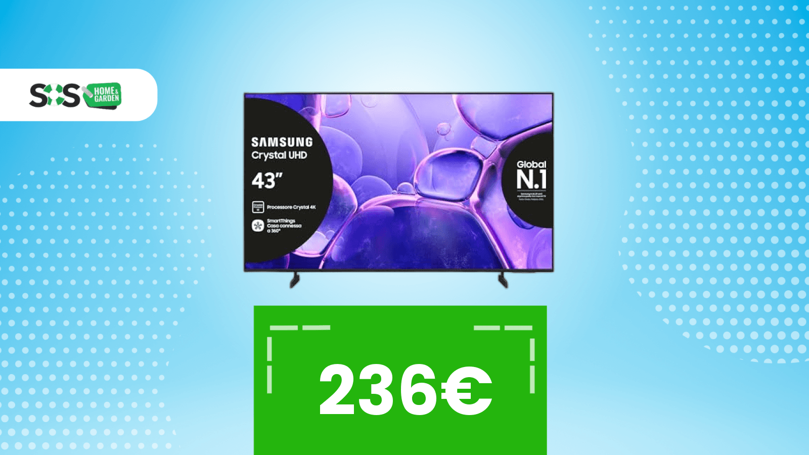 Immagine di Samsung Crystal 2025 a 236€: difficile trovare di meglio a questo prezzo