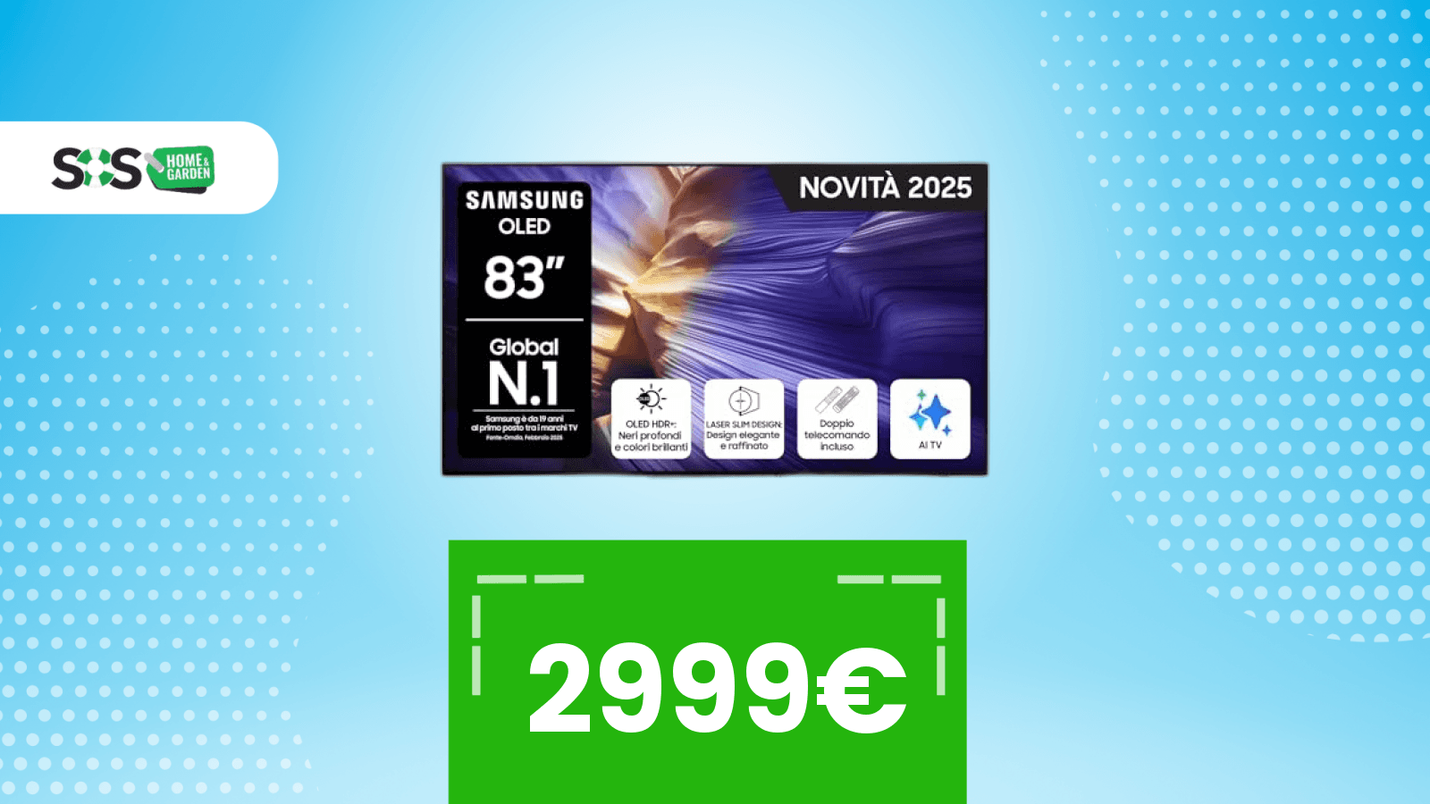 Immagine di 85" OLED Samsung in offerta: -27% e oltre 1000€ di risparmio