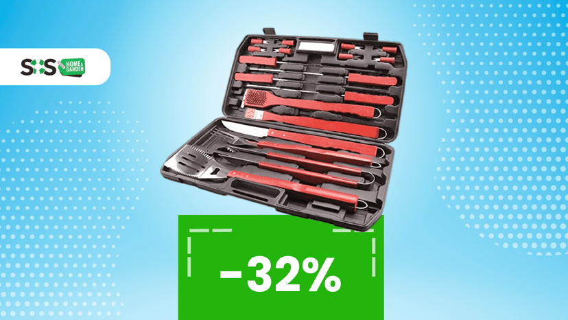 Immagine di Il barbecue ti aspetta: con questo set da 18 pezzi sei già pronto a grigliare