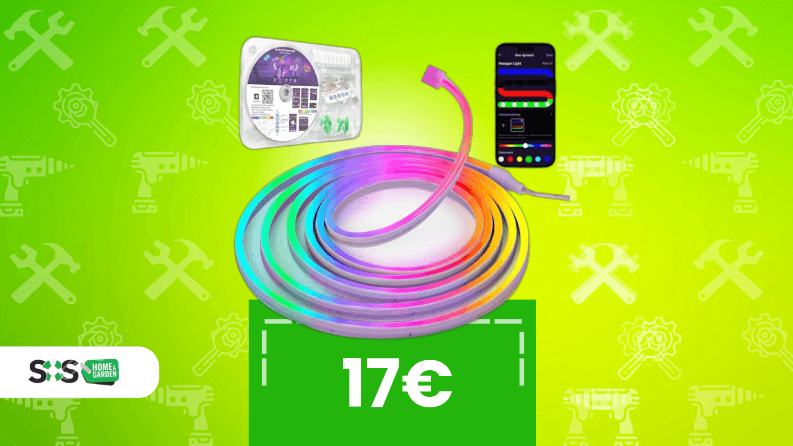 Immagine di Effetto neon immediato: 3 metri di striscia LED smart a soli 17€