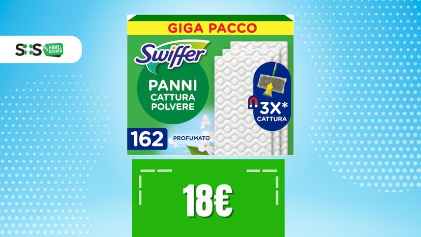 Immagine di Boom di vendite per questi 162 panni Swiffer: il prezzo batte il supermercato