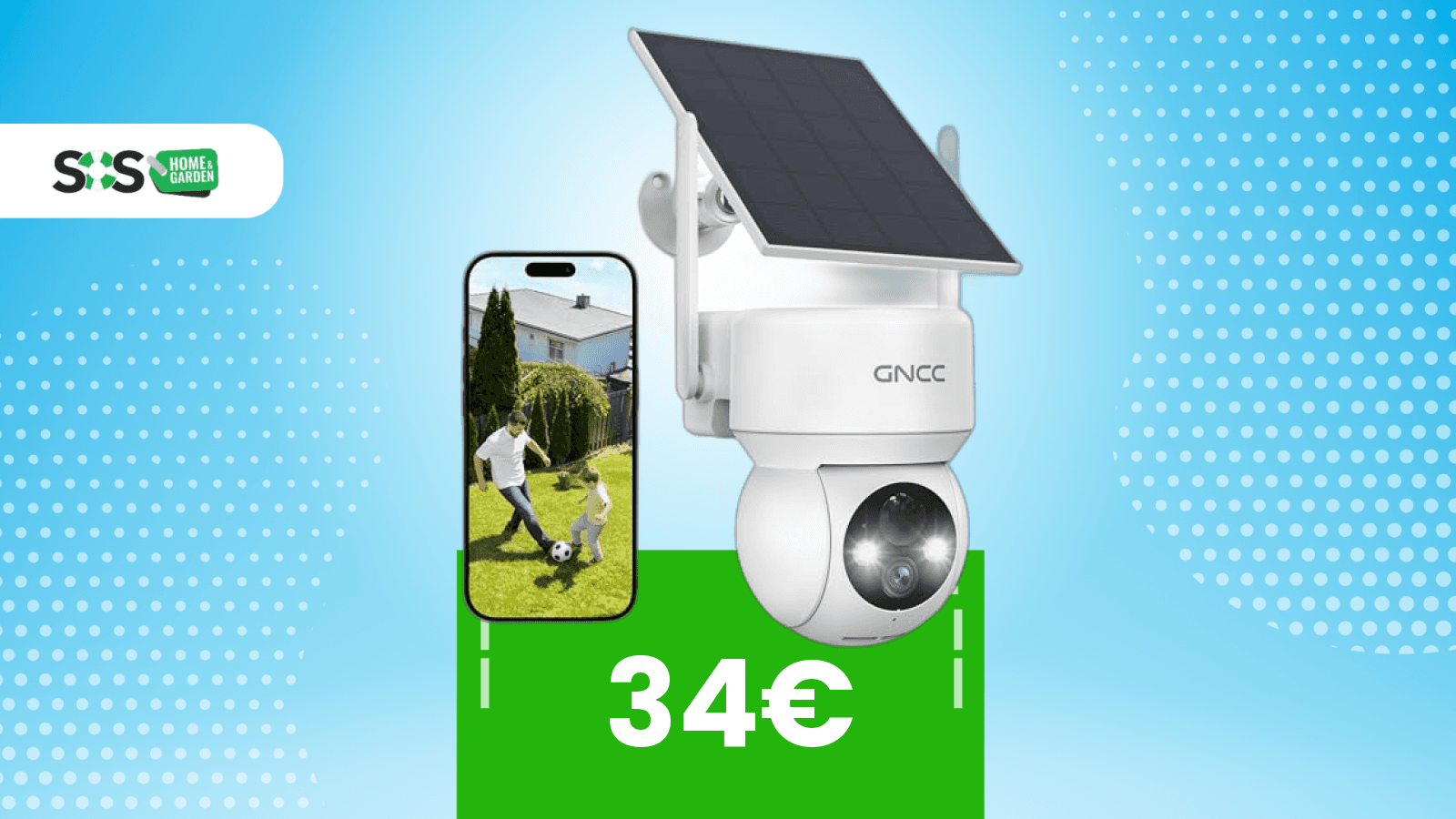 Immagine di Telecamera da 34€ + pannello solare = estate senza stress per la tua sicurezza