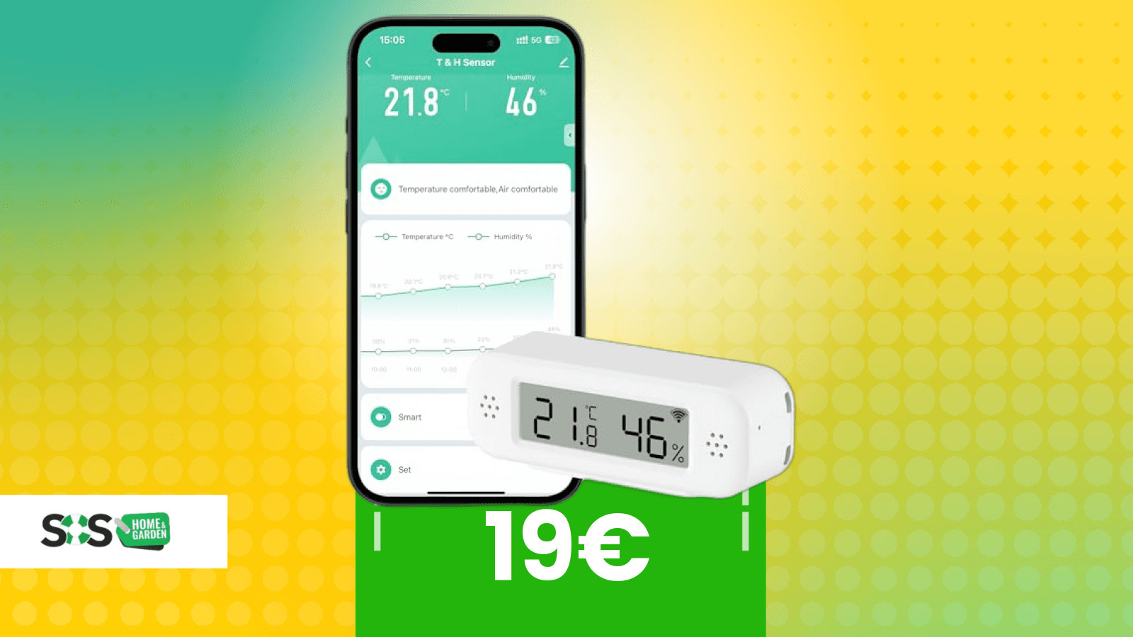 Immagine di Termometro Igrometro WiFi Comboss a soli 19€ su Amazon!