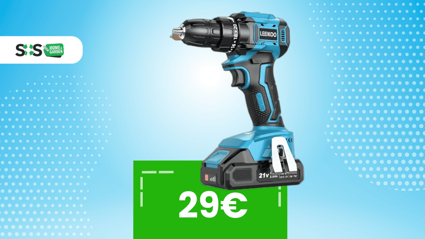 Immagine di Da avere subito: trapano avvitatore con kit completo a prezzo shock