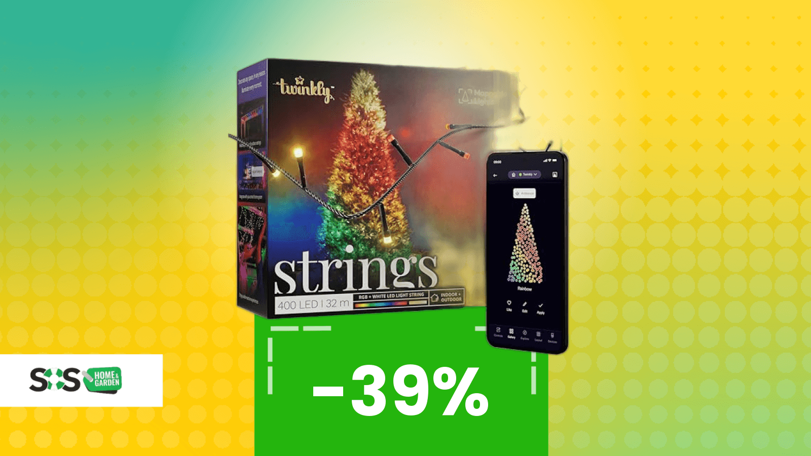 Immagine di L'addobo di Natale perfetto? Le strisce luminose Twinkly Strings su Amazon scontate del 39%